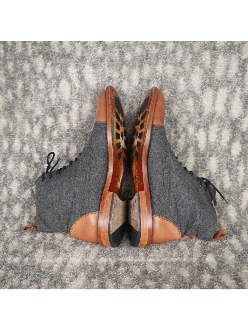 Taft The Jack Boot Mens EU42 Gray Brown Wool Calfskin Casual Handcrafted Spain